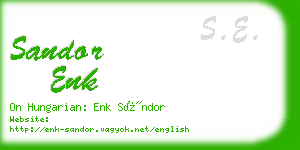sandor enk business card